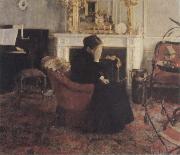 Fernand Khnopff Listingto Music by Schumann USA oil painting artist